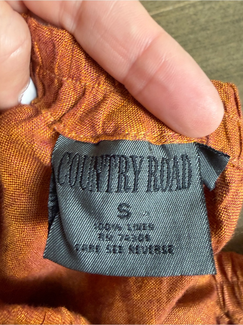 Country Road Burnt Orange Midi Skirt - Picture 2 of 4